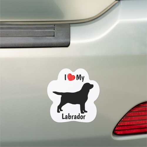 I Love My Labrador _ YellowLab _ Black Lab Car Magnet