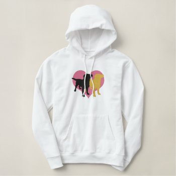I Love My Labradors Embroidered Hoodie by Ricaso_Graphics at Zazzle