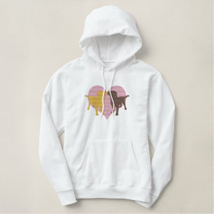 I Love My Labradors Embroidered Hoodie