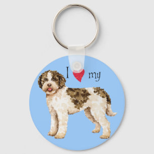 I Love my Lagotto Keychain