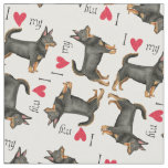 I Love my Lancashire Heeler Fabric