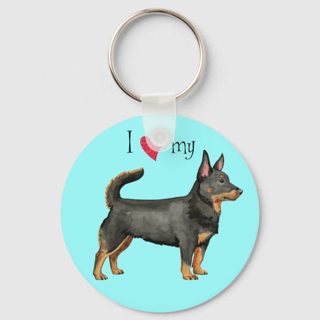 I Love my Lancashire Heeler Keychain (Front)