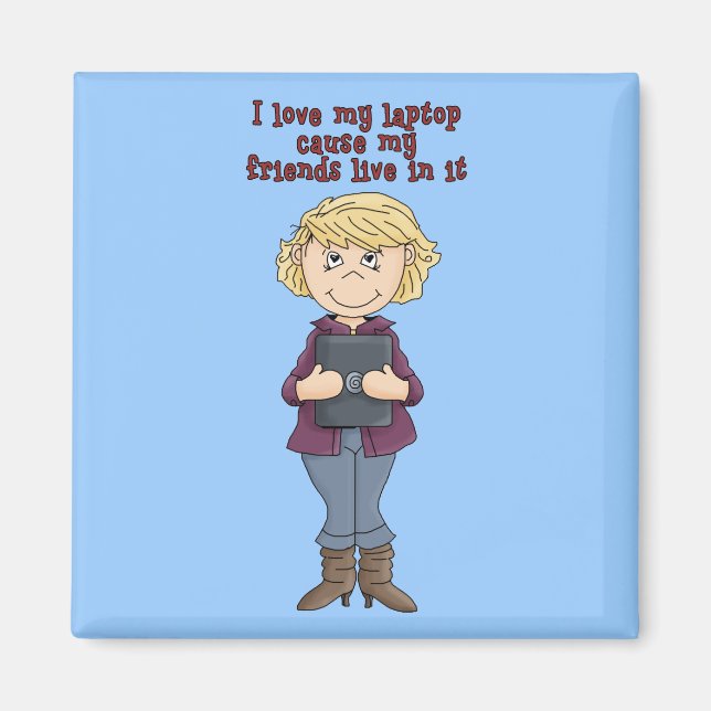 I Love My Laptop... Magnet (Front)