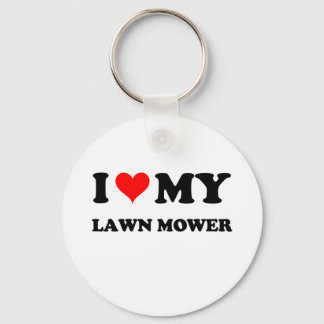I Love My Lawn Mower Keychain