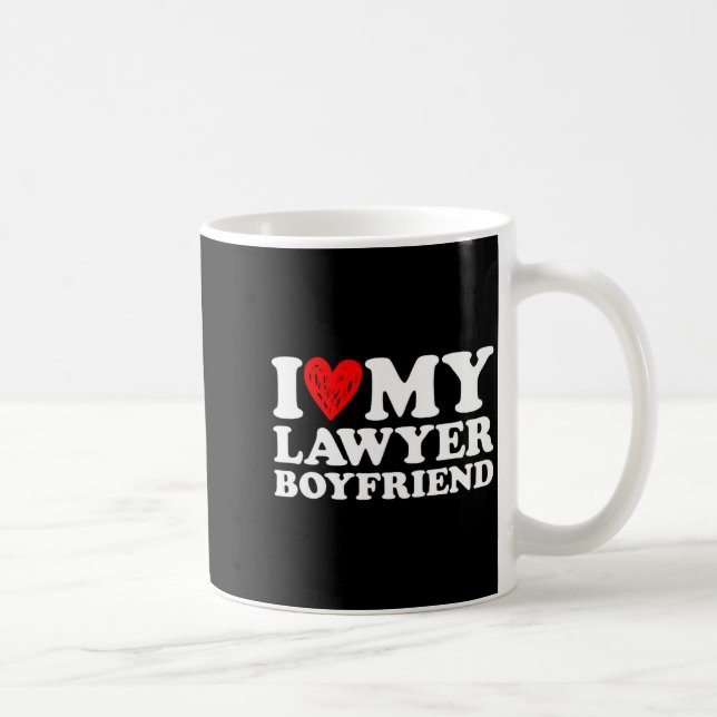 I Love My Lawyer Boyfriend Bf Valentines Day Women Coffee Mug (Right)