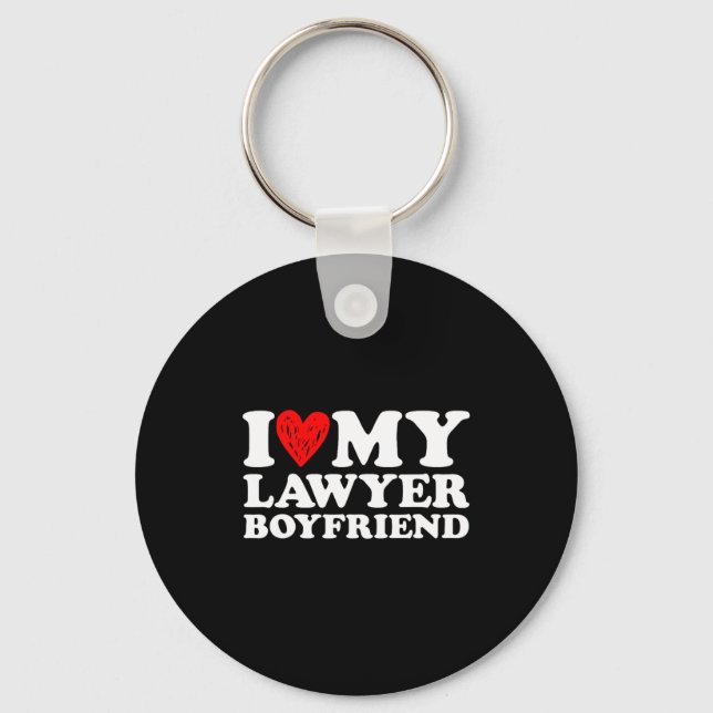 I Love My Lawyer Boyfriend Bf Valentines Day Women Keychain (Front)