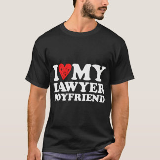 I Love My Lawyer Boyfriend Bf Valentines Day Women T-Shirt