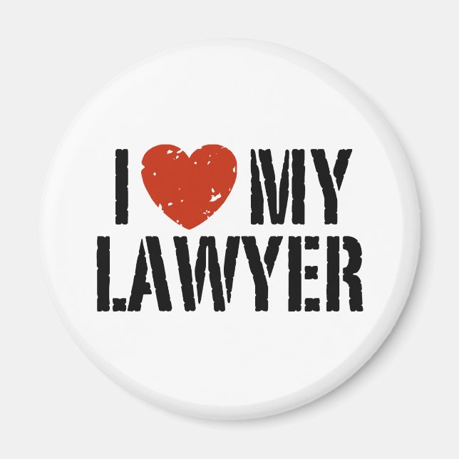 I Love My Lawyer Magnet (Front)