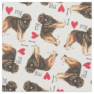 I Love my Leonberger Fabric