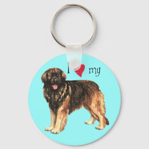 I Love my Leonberger Keychain