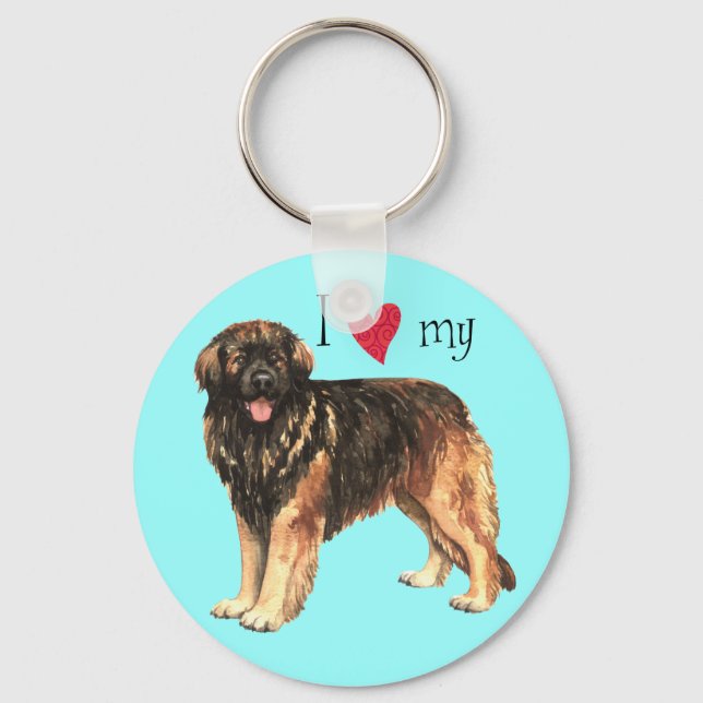 I Love my Leonberger Keychain (Front)