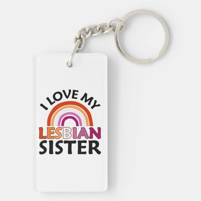 I Love My Lesbian Sister Keychain (Back)