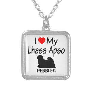I Love My Lhasa Apso Dog Necklace