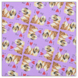 I Love my Lhasa Apso Fabric
