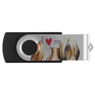 I Love my Lhasa Apso Flash Drive