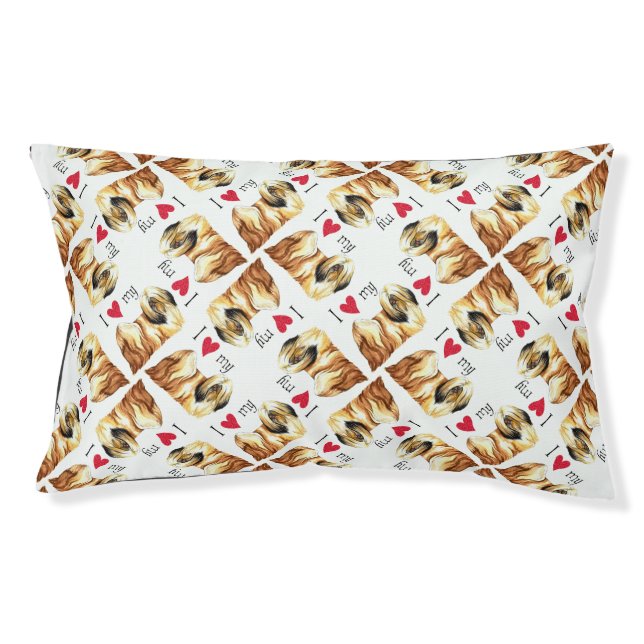 I Love my Lhasa Apso Pet Bed (Front)
