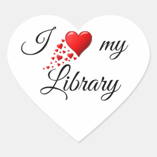 I love my Library heart sticker