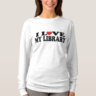 I Love My Library Librarian Gift T-Shirt