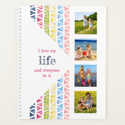 I Love my Life Photo Collage _ Colorful Watercolor Planner