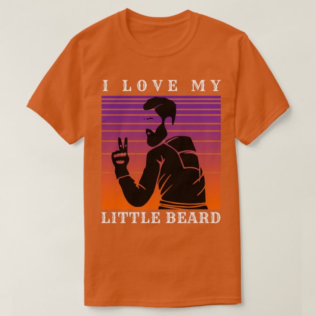 I Love My Little Beard Classic TShirt (Design Front)