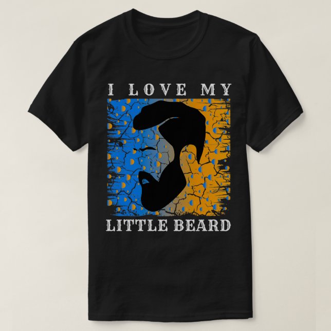I Love My Little Beard T-Shirt (Design Front)