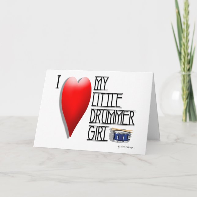 I LOVE MY LITTLE DRUMMER BOY (blank inside) Card (Front)