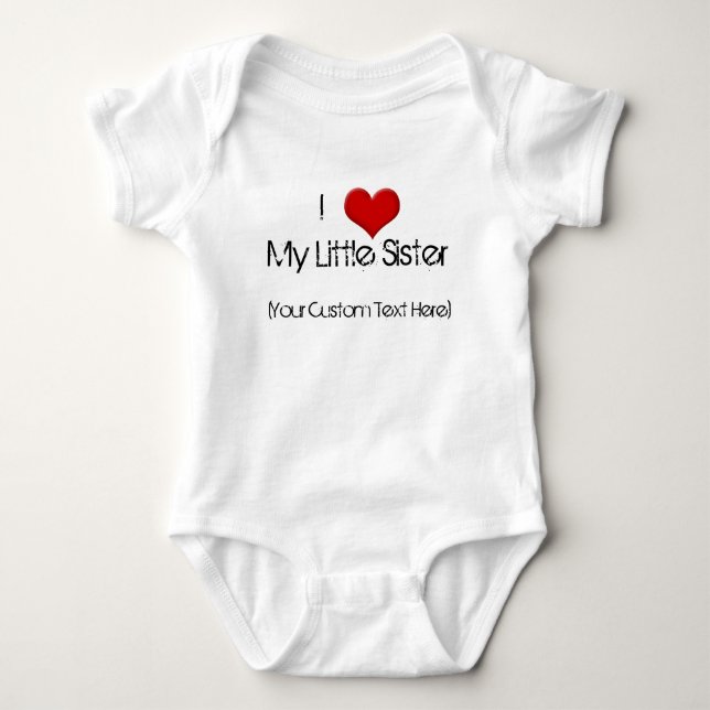 I love my Little Sister, Custom Heart T-Shirt (Front)