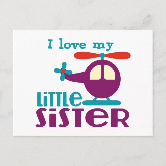 I love my Little Sister Postcard (Front)