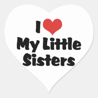 I Love My Little Sister Stickers | Zazzle