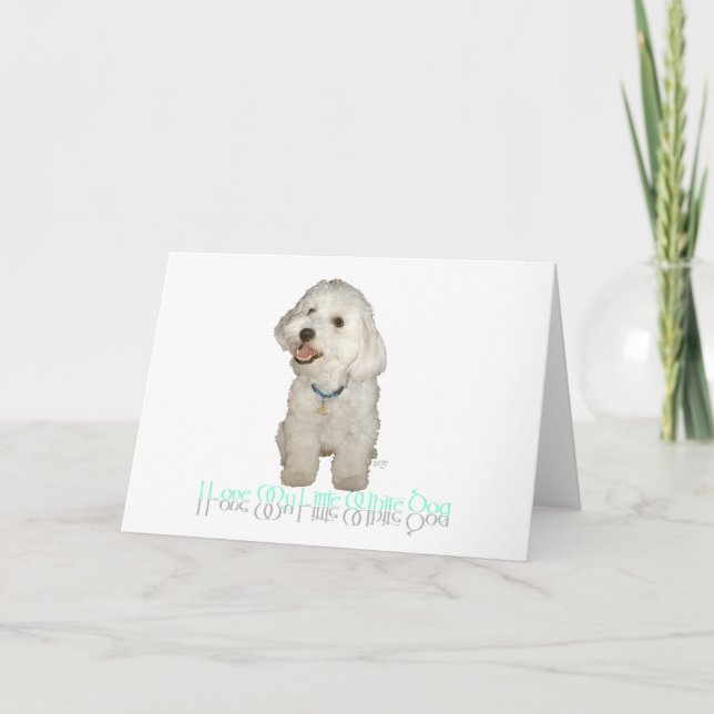 I Love My Little White Dog - Havanese Card (Front)