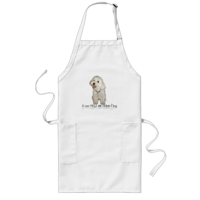 I Love My Little White Dog - Havanese Long Apron (Front)