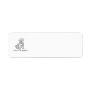 I Love My Little White Dog - Maltese ! Label
