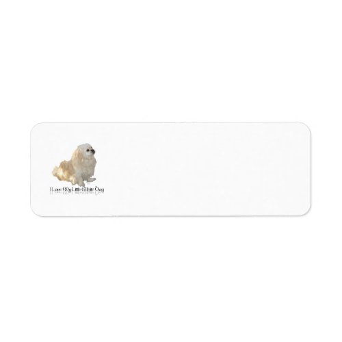 I Love My Little White Dog _ Pekingese  Label