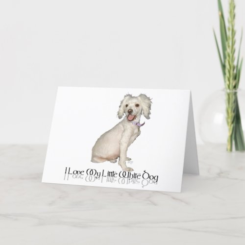 I Love My Little White Dog _ Poodle  Bichon Mix Card