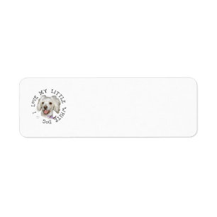 I Love My Little White Dog Poodle / Bichon Mix Label