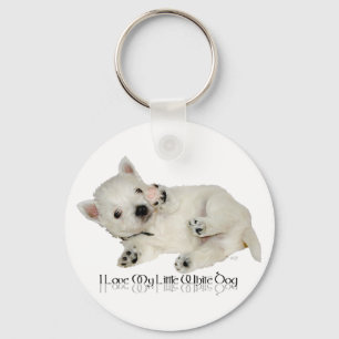 I Love My LIttle White Dog - Westie Puppy Keychain