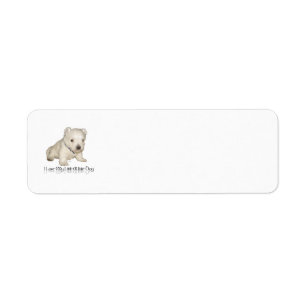 I Love My Little White Dog - Westie Puppy Label