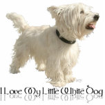 I Love My Little White Dog - Westie Statuette<br><div class="desc">Each of the designs is available on all of the Zazzle products.  Please scroll to Transfer This Design on this product's page and choose your favorite product.  You may customize your choice with our Text Tool,  as well.  There are many marvelous Fonts to choose from.  Thank you!</div>