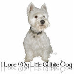 I Love My Little White Dog - Westie Statuette<br><div class="desc">Each of the designs is available on all of the Zazzle products.  Please scroll to Transfer This Design on this product's page and choose your favorite product.  You may customize your choice with our Text Tool,  as well.  There are many marvelous Fonts to choose from.  Thank you!</div>