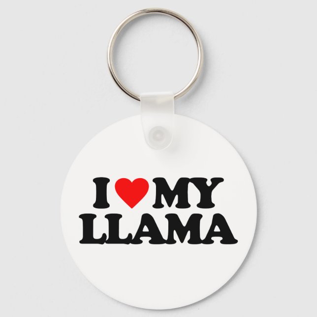 I LOVE MY LLAMA KEYCHAIN (Front)