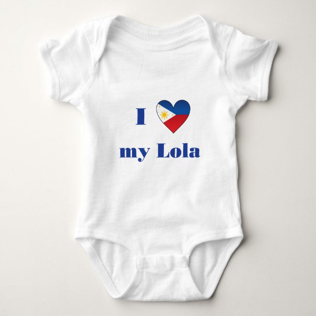 I Love My Lola1 Baby Bodysuit (Front)