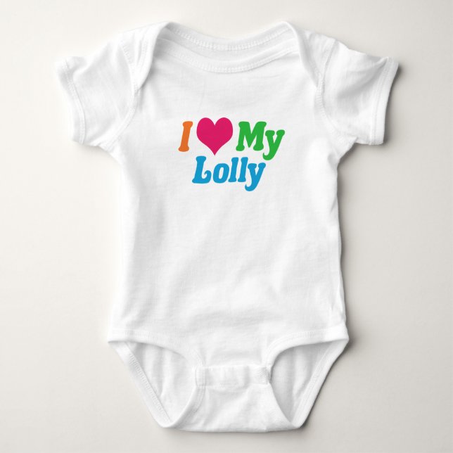 I Love My Lolly Baby Bodysuit (Front)