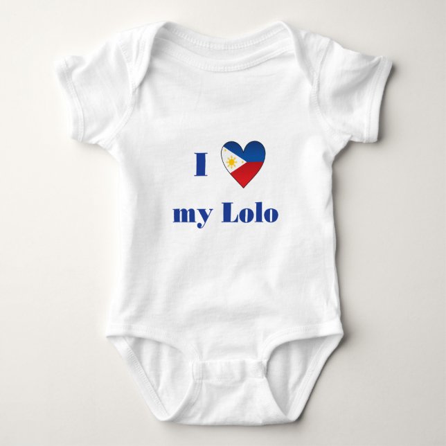 I Love My Lolo 1 Baby Bodysuit (Front)