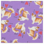 I Love my Long Coat Chihuahua Fabric