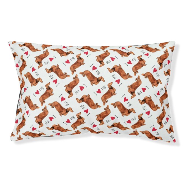 I love my Longhaired Dachshund Pet Bed (Front)