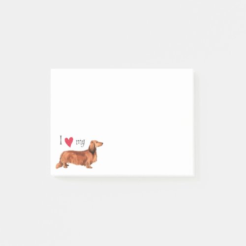I Love my Longhaired Dachshund Post_it Notes