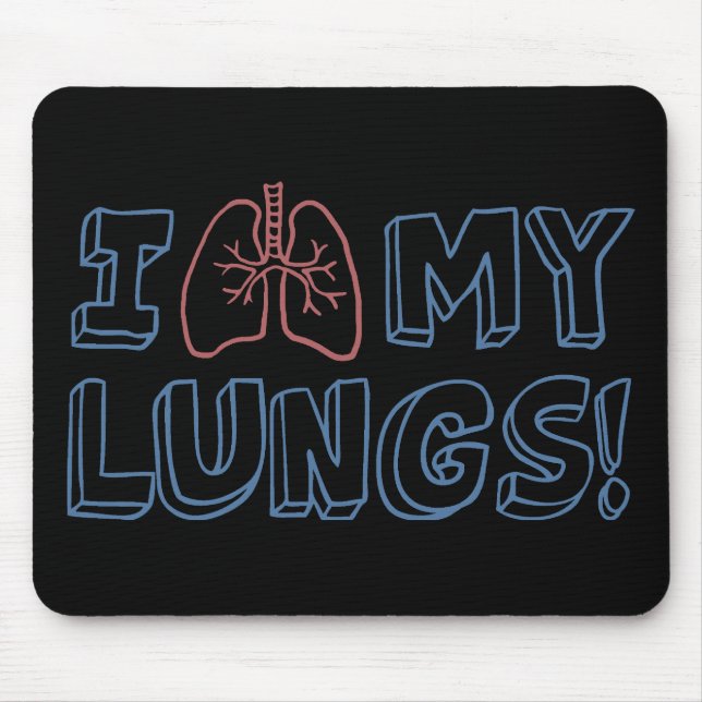 I Love My Lungs Mouse Pad (Front)