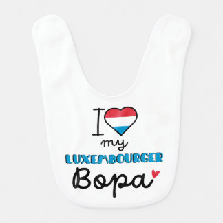 I Love My Luxembourger Bopa cute Baby Bib