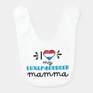 I Love My Luxembourger Mamma cute Baby Bib