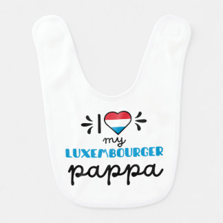 I Love My Luxembourger Pappa cute Baby Bib